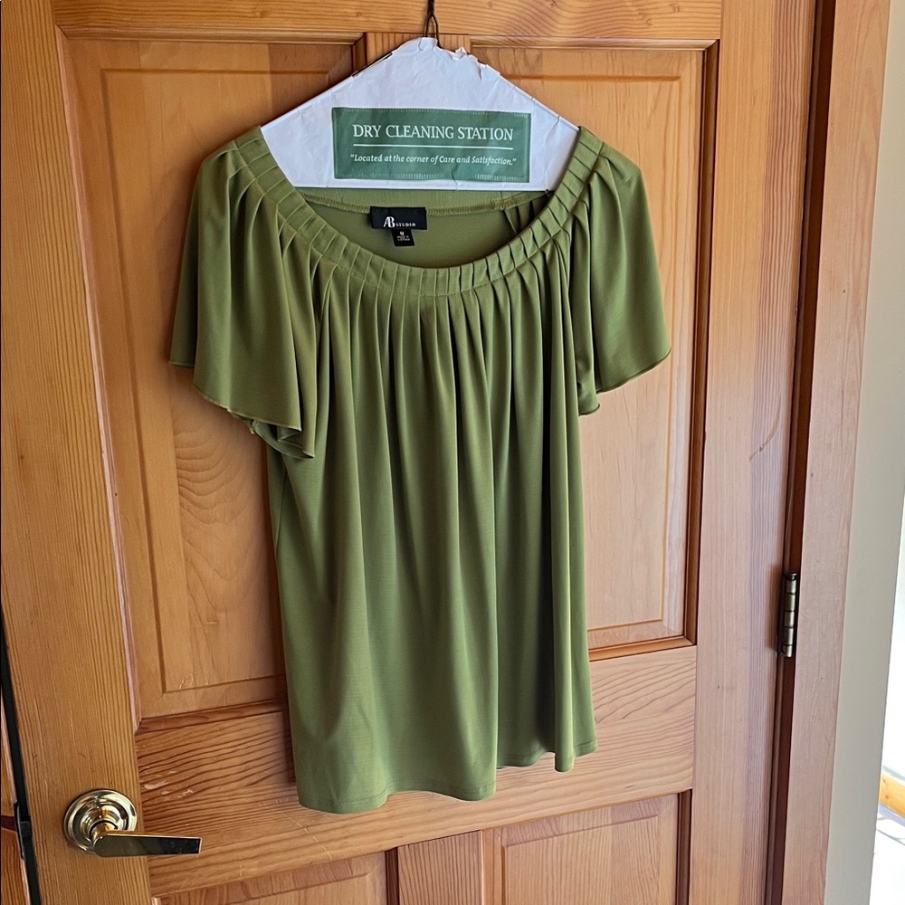 AB Studio Olive Green Women's Blouse